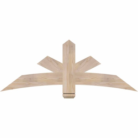 Ekena Millwork Alberta Smooth Timber Gable Bracket, Douglas Fir, 60"W x 22"H x 1 1/2"D x 5 1/2"F, 9/12 Pitch GBW060X22X0206ALB00SDF